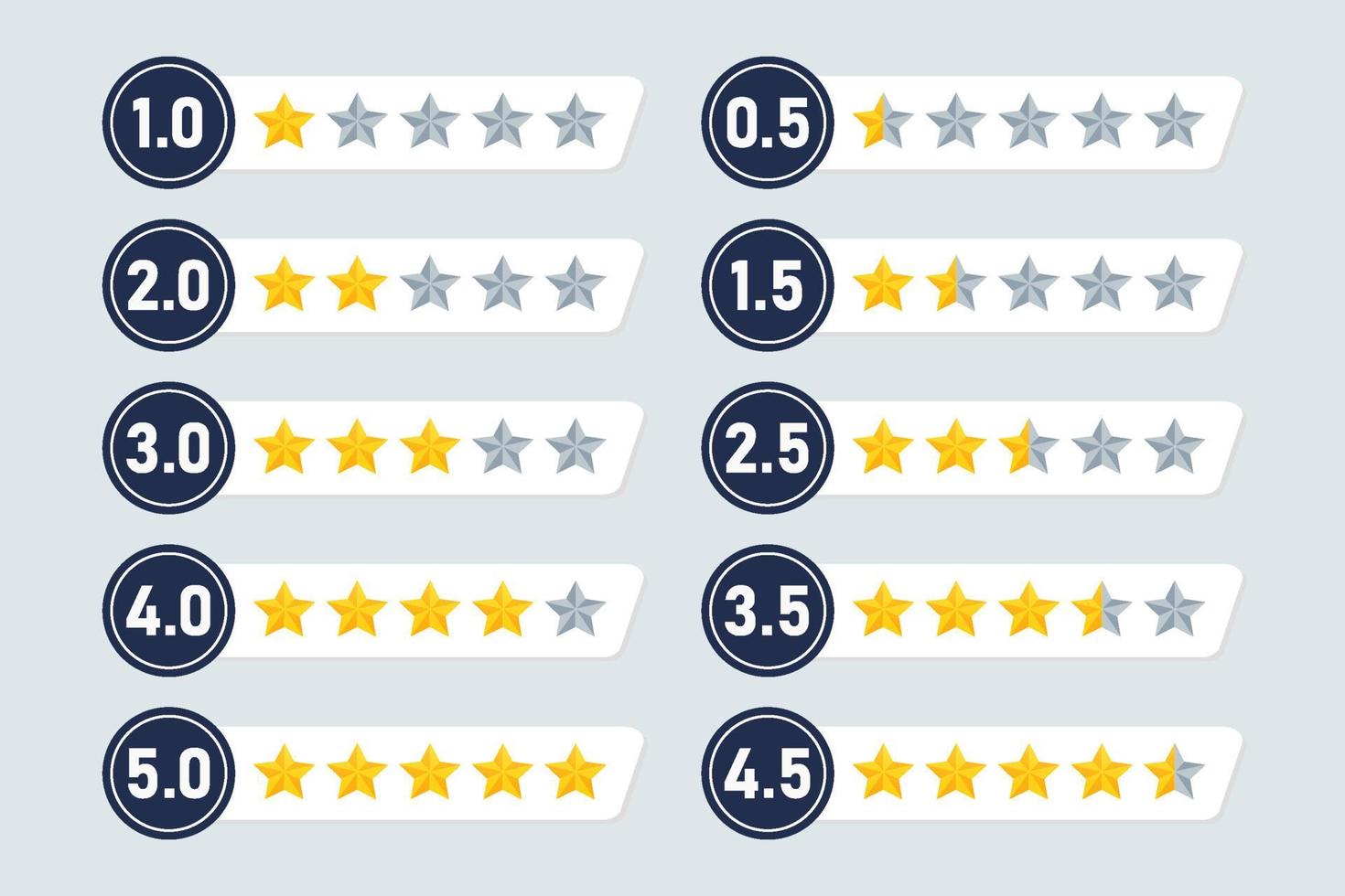 rating stars five review icon symbol quality of product service in customers feedback rate template design element vector