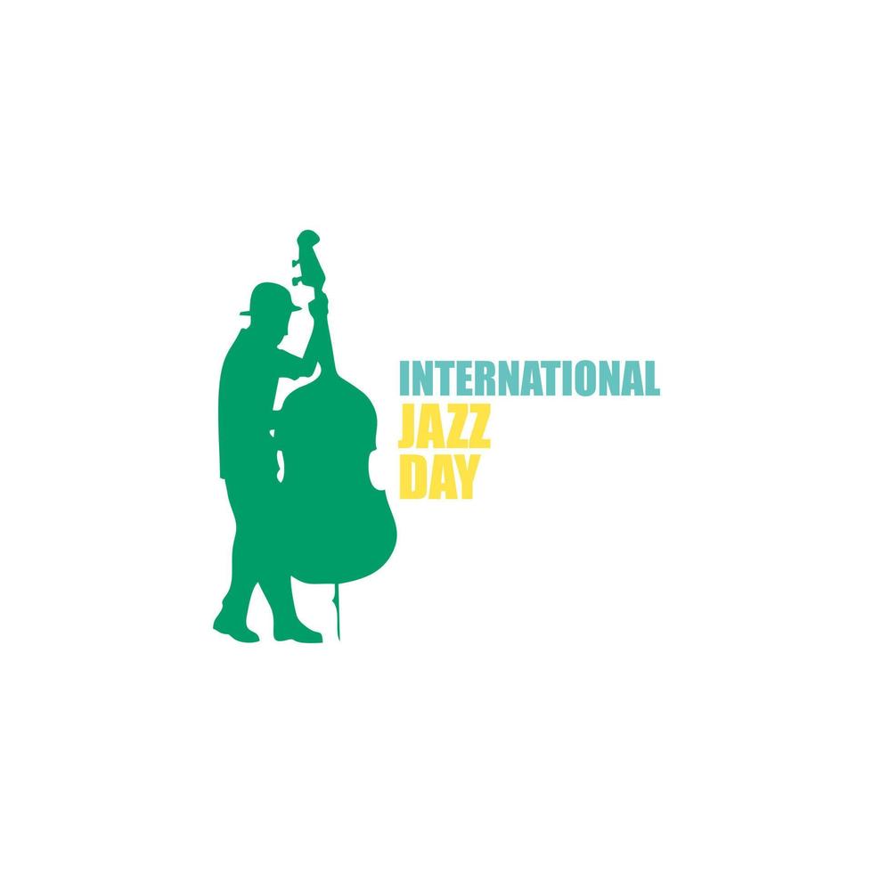 internacional jazz día. abril 30 resumen guitarra antecedentes. plano diseño vector. póster, bandera, tarjeta, antecedentes. eps 10 vector