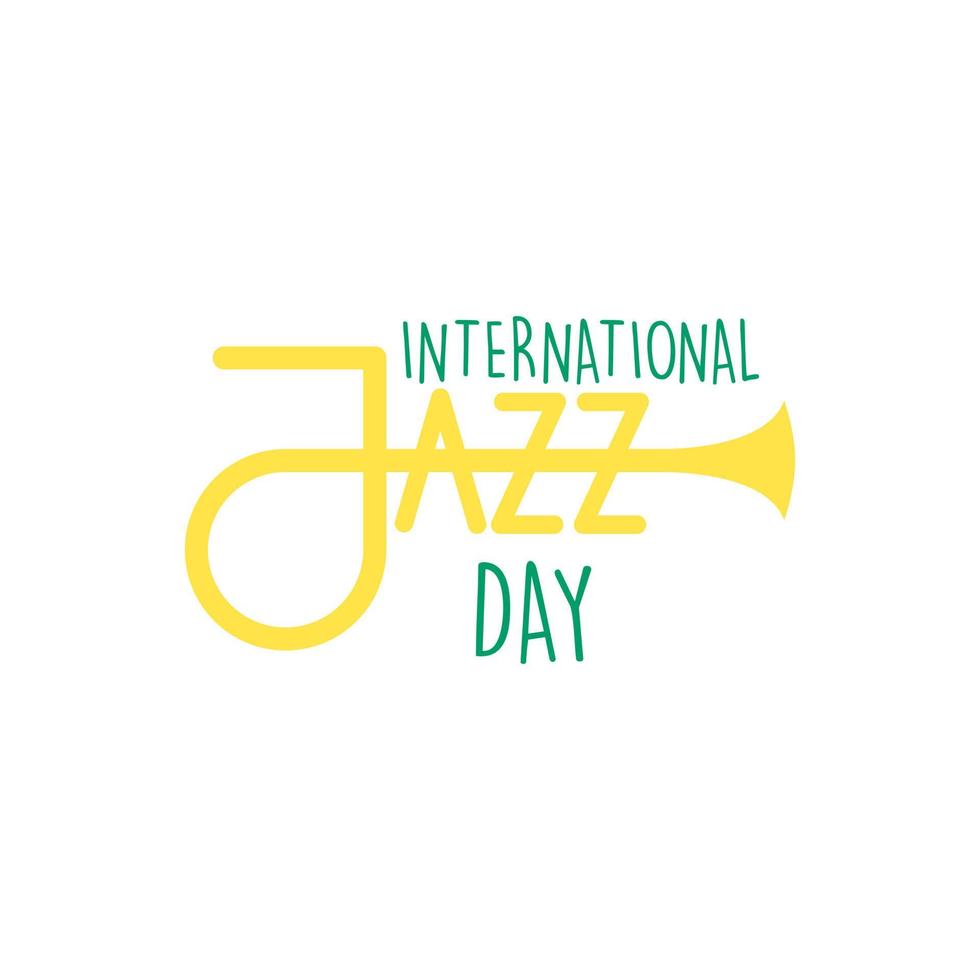 vector illustration international jazz day