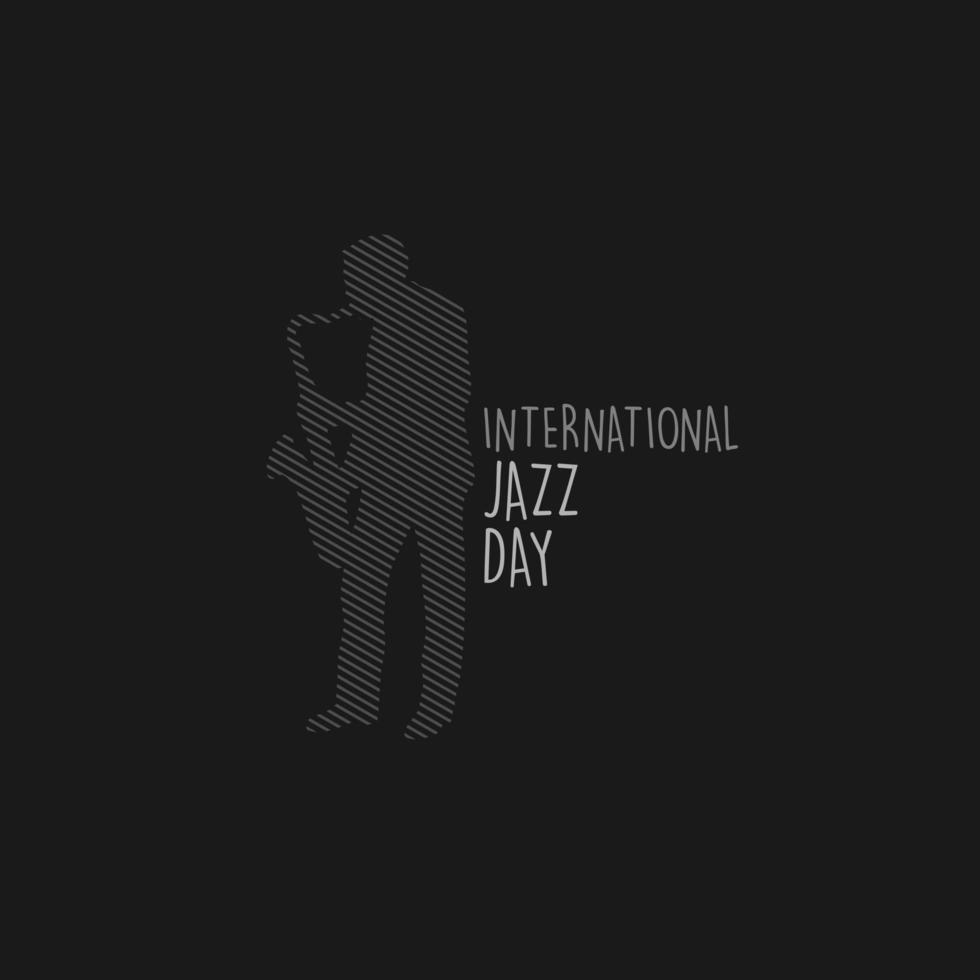 internacional jazz día. abril 30 música Nota icono. póster, bandera, tarjeta, antecedentes. eps 10 vector