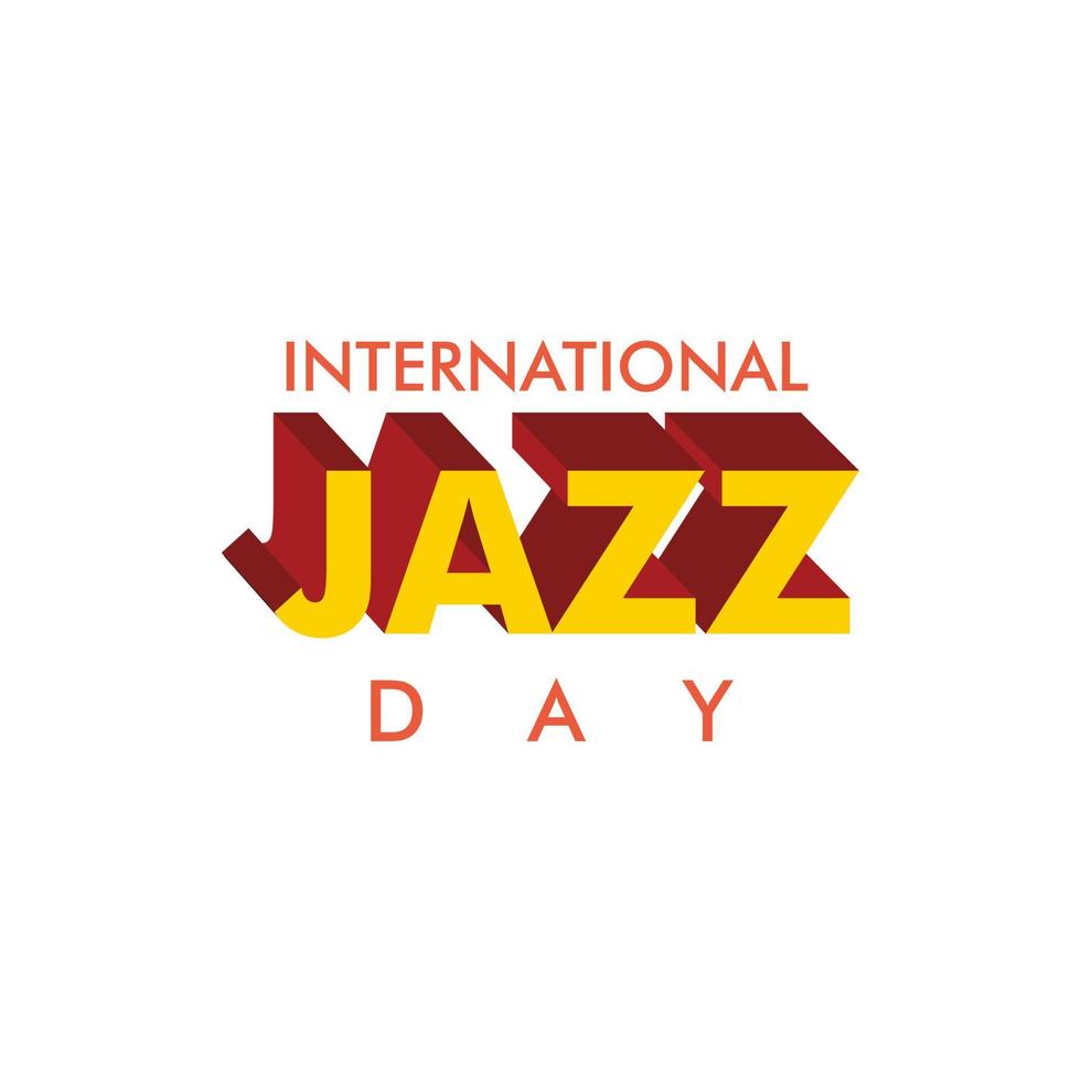 International Jazz Day Vector Illustration.