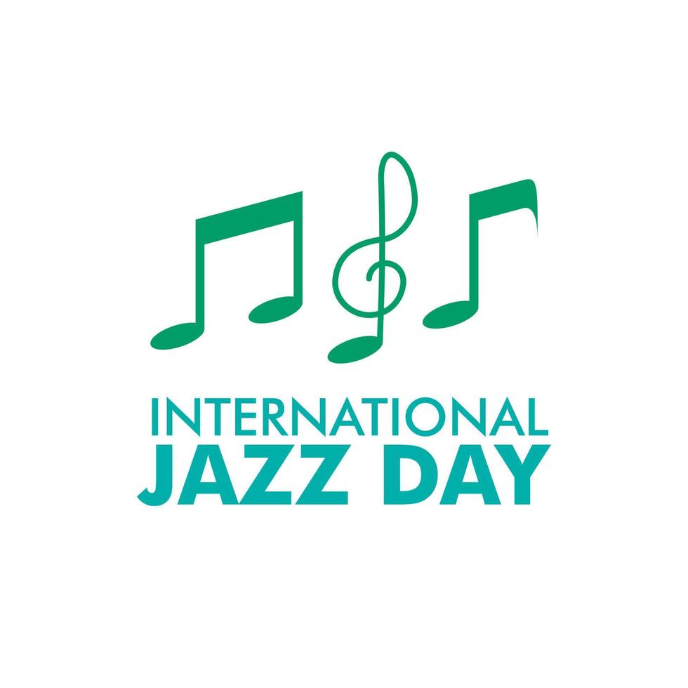 International jazz day vector illustration. music icon. Jazz day label and poster design template