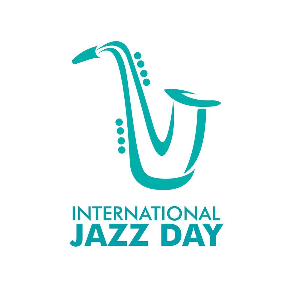 International Jazz Day. April 30. Holiday concept. Template for background, banner, card, poster with text inscription. Vector EPS10 illustration