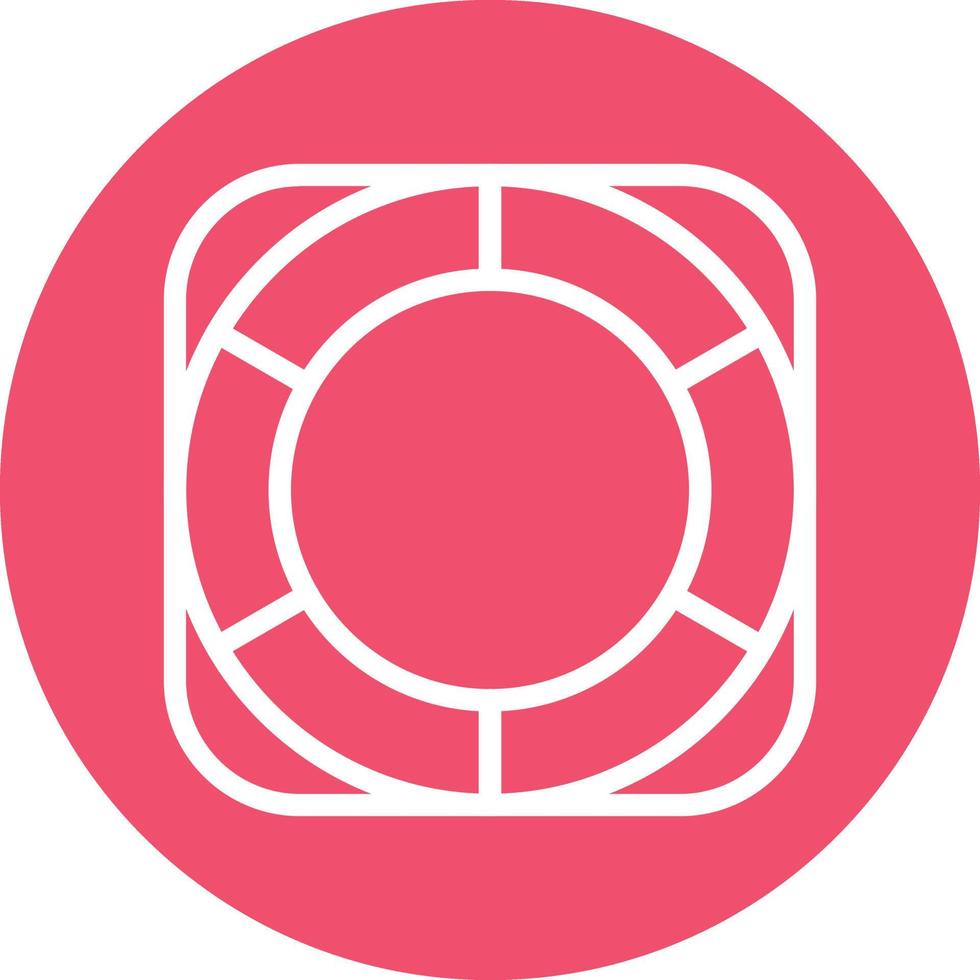 Life Raft Vector Icon Design