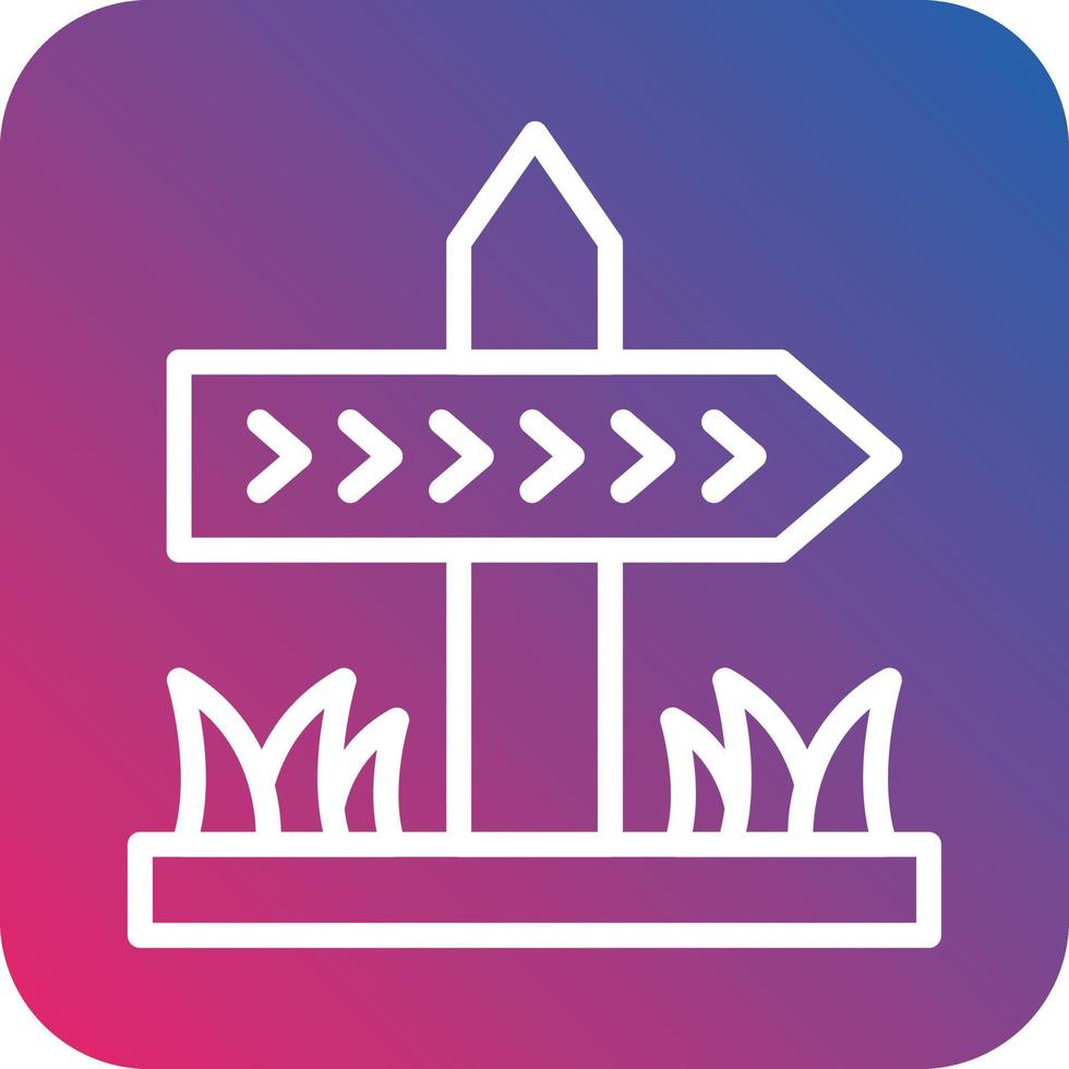 Signpost Vector Icon Design
