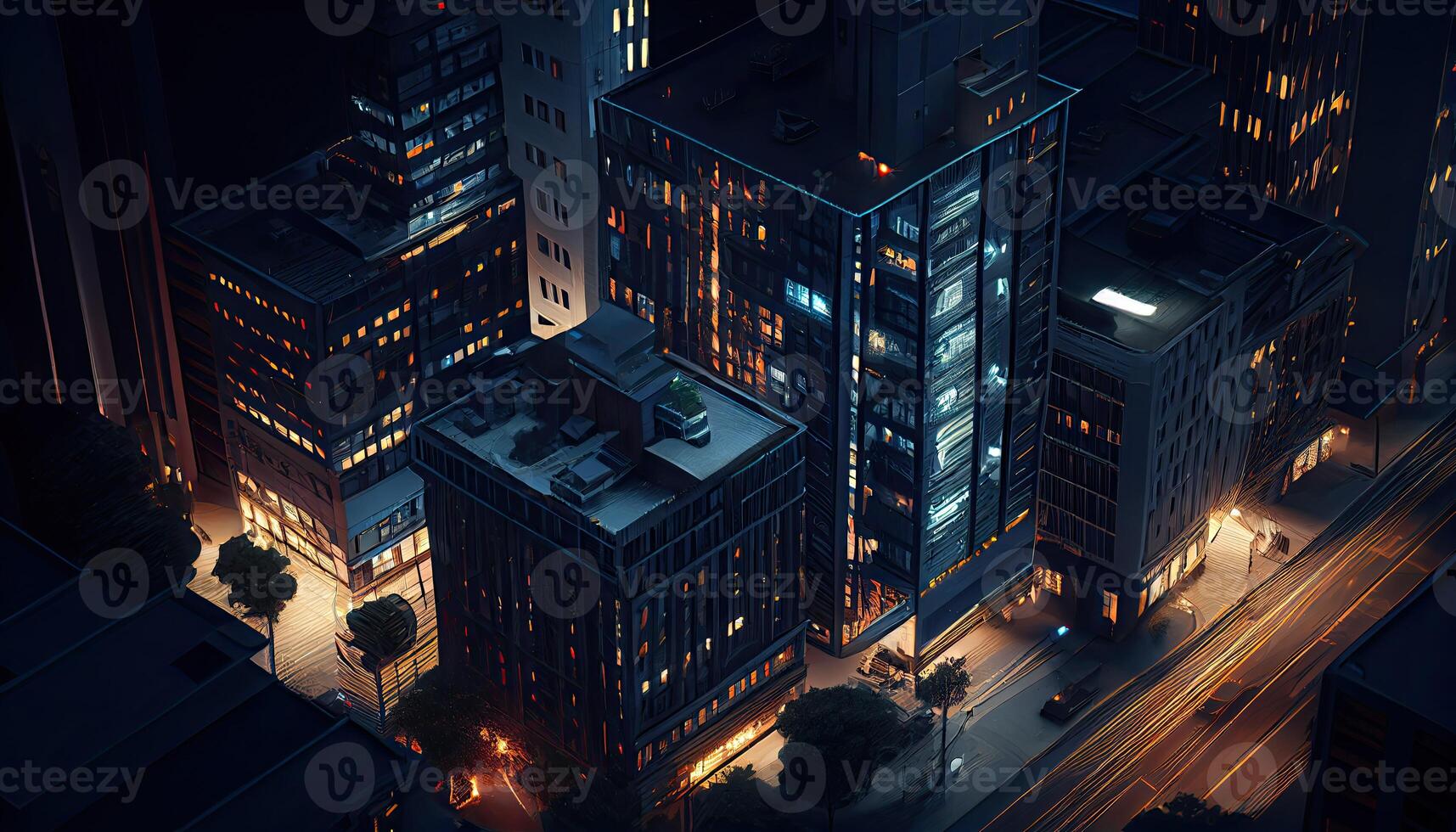 modern city At night photo