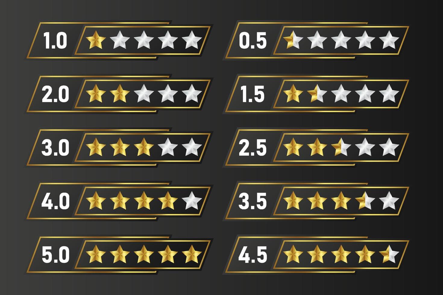 rating stars review symbol quality service star rate customers feedback template modern design vector
