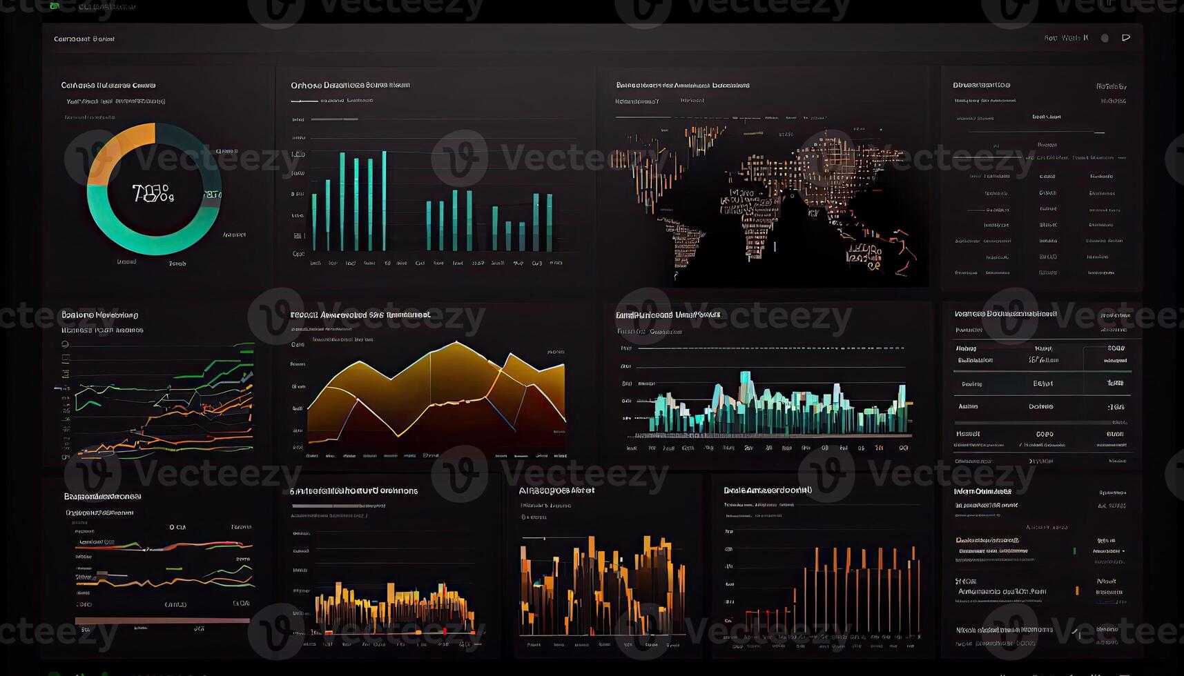 Analyst working on business analytics dashboard photo