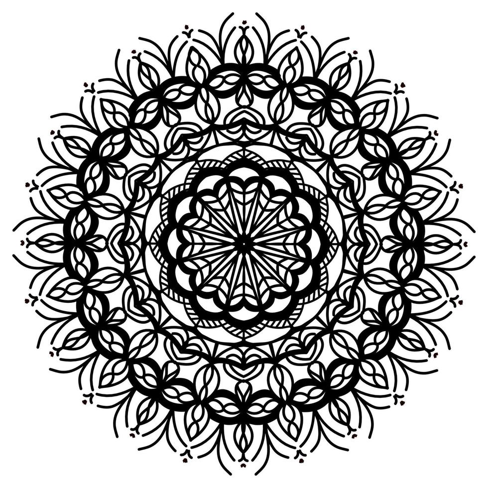 mandala circulo modelo Clásico decorativo modelo indio piel pintura tatuaje oriental Arte vector