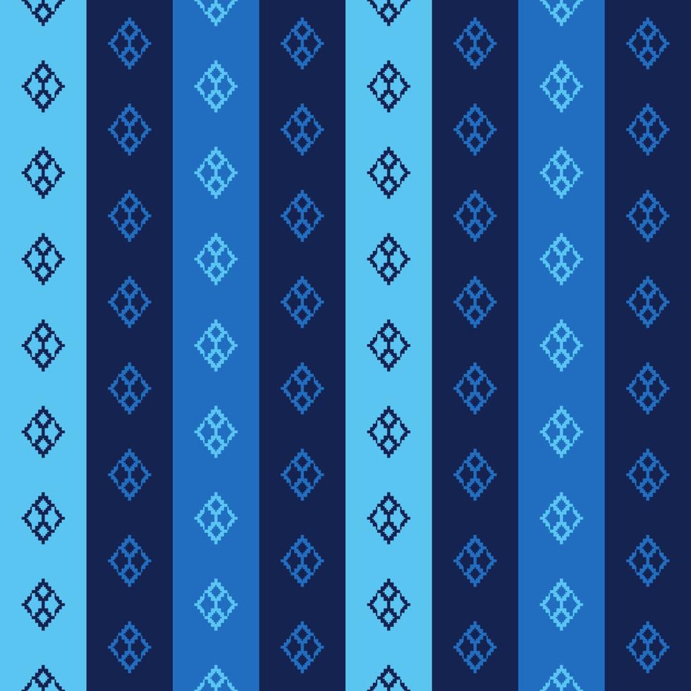 Ethnic blue color stripes pattern. Aztec geometric stripes seamless pattern background. Ethnic geometric pattern use for fabric, textile, home interior decoration elements, upholstery, wrapping vector