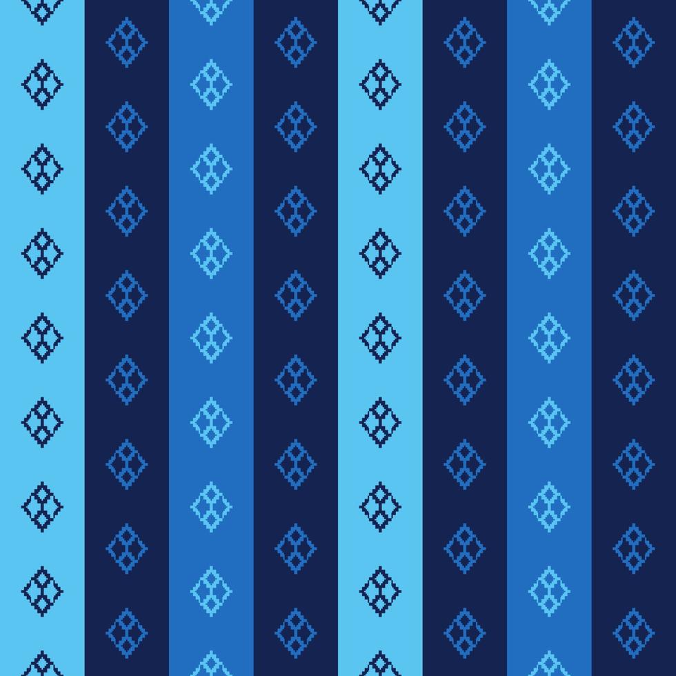 Ethnic blue color stripes pattern. Aztec geometric stripes seamless pattern background. Ethnic geometric pattern use for fabric, textile, home interior decoration elements, upholstery, wrapping vector