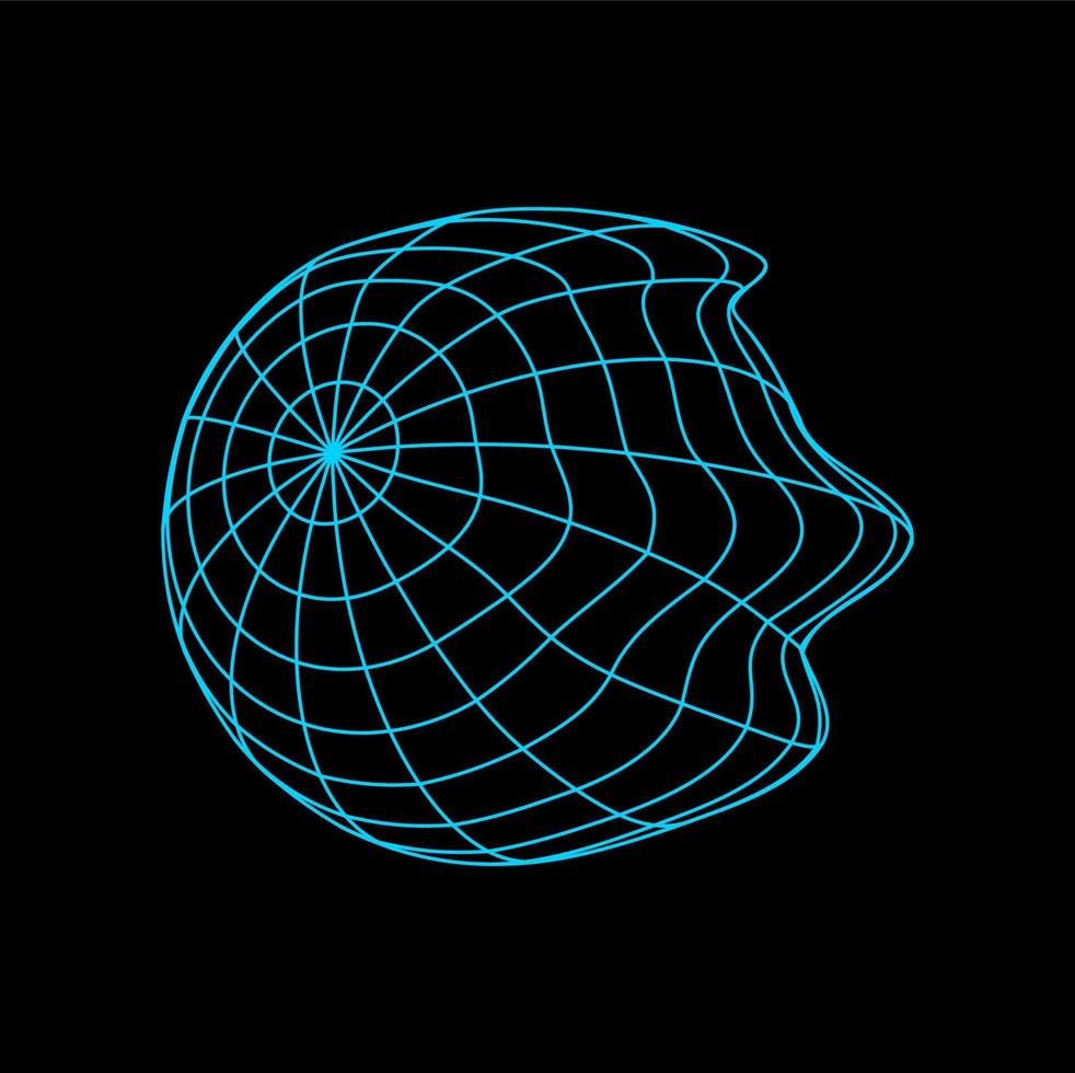 Futuristic glowing protection abstract sphere net vector