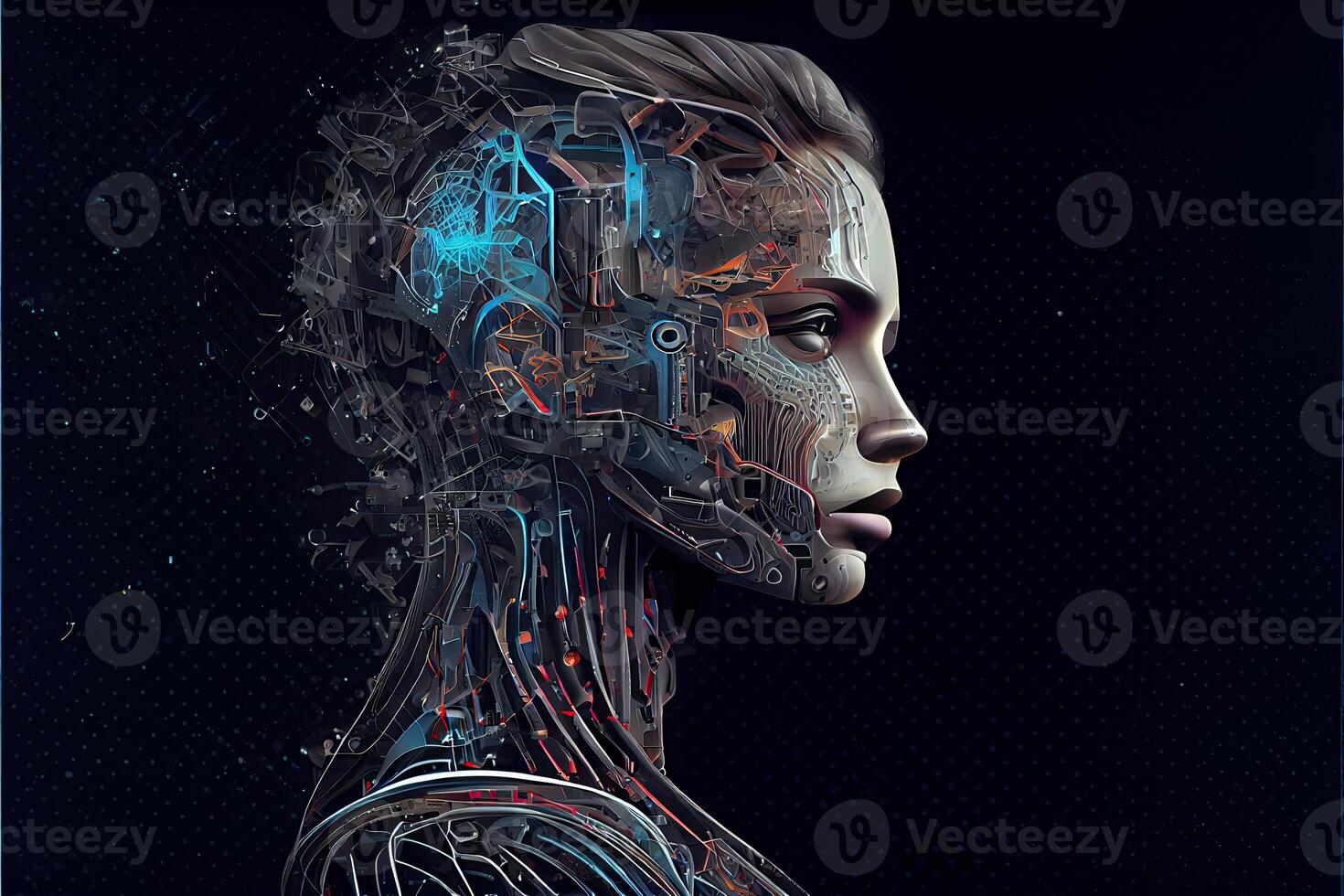 robot ai automation artificial intelligence ai futuristic photo