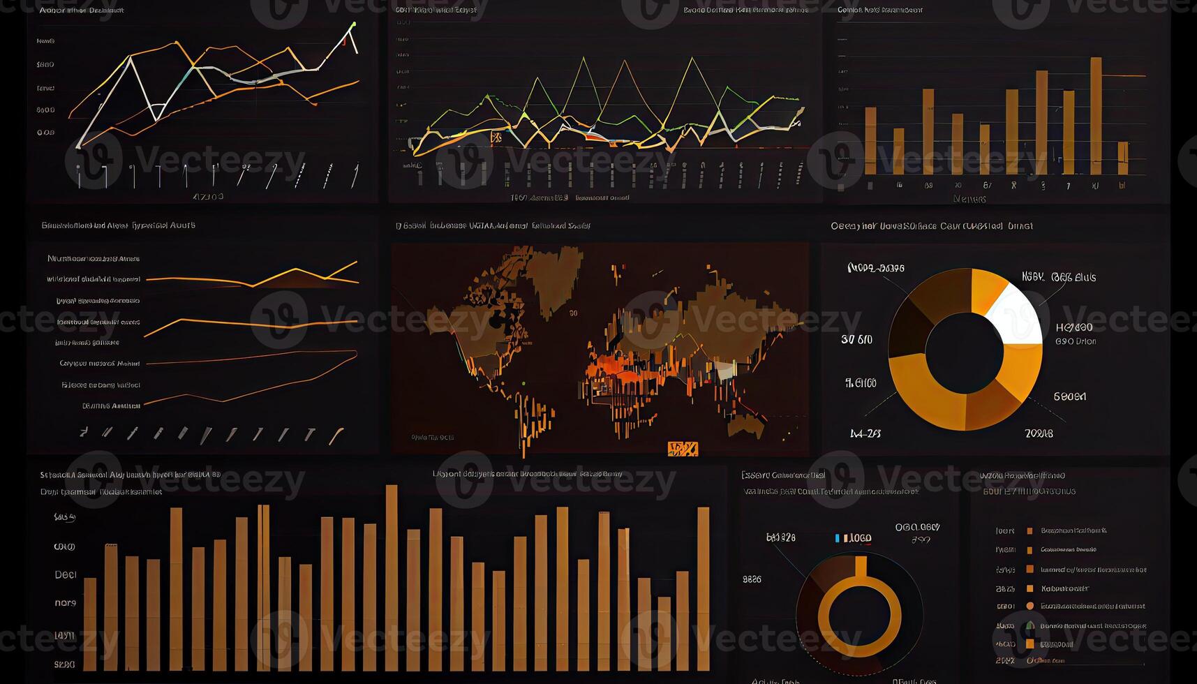 Analyst working on business analytics dashboard photo