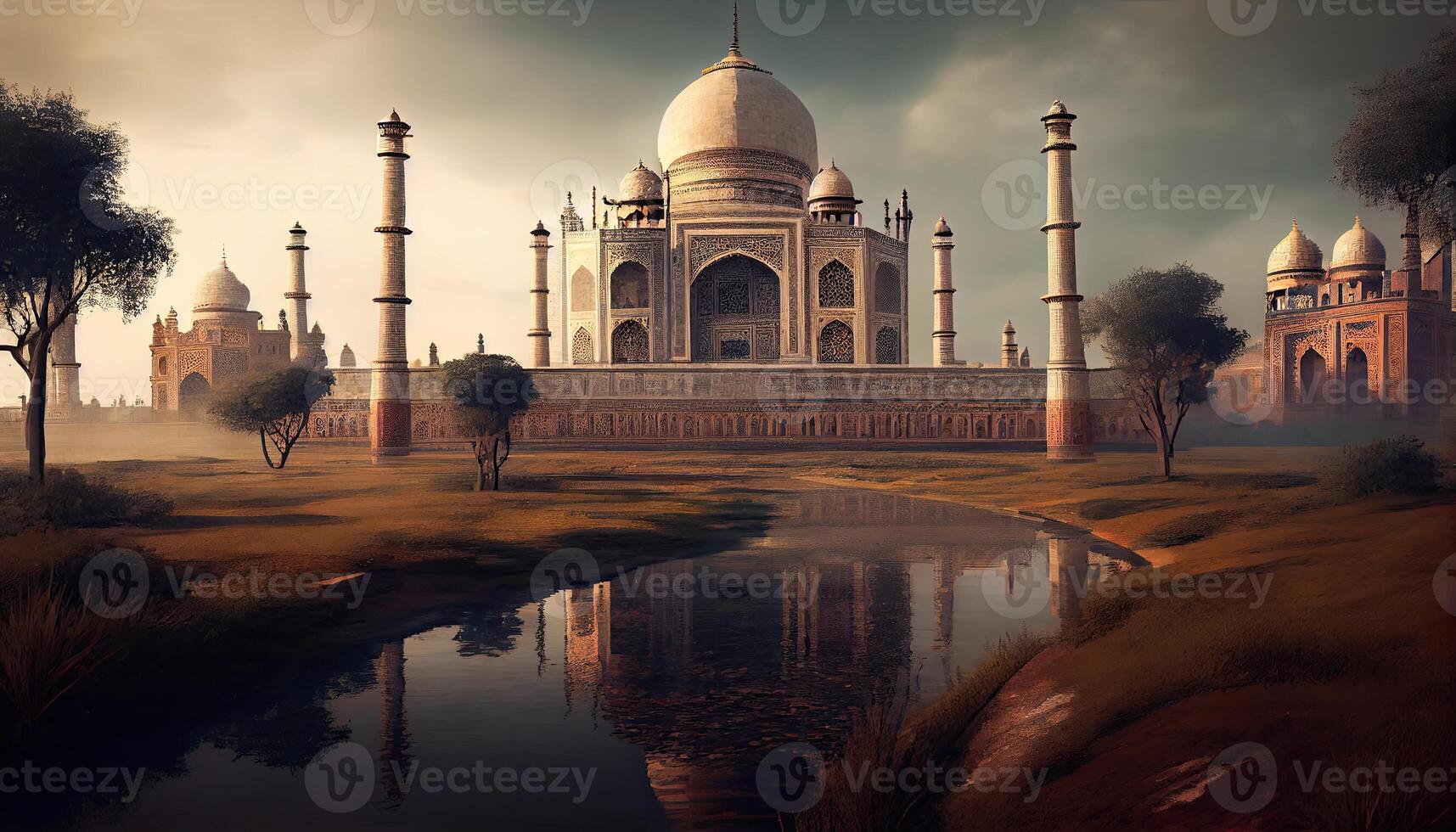 taj mahal in agra country photo