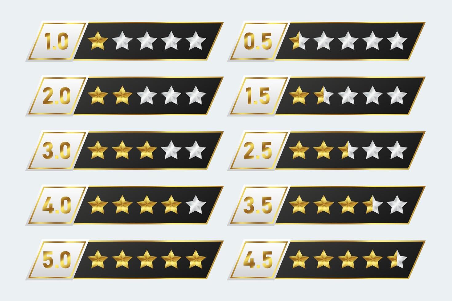 stars rating review customers feedback dark gold symbol quality service star rate template design element vector