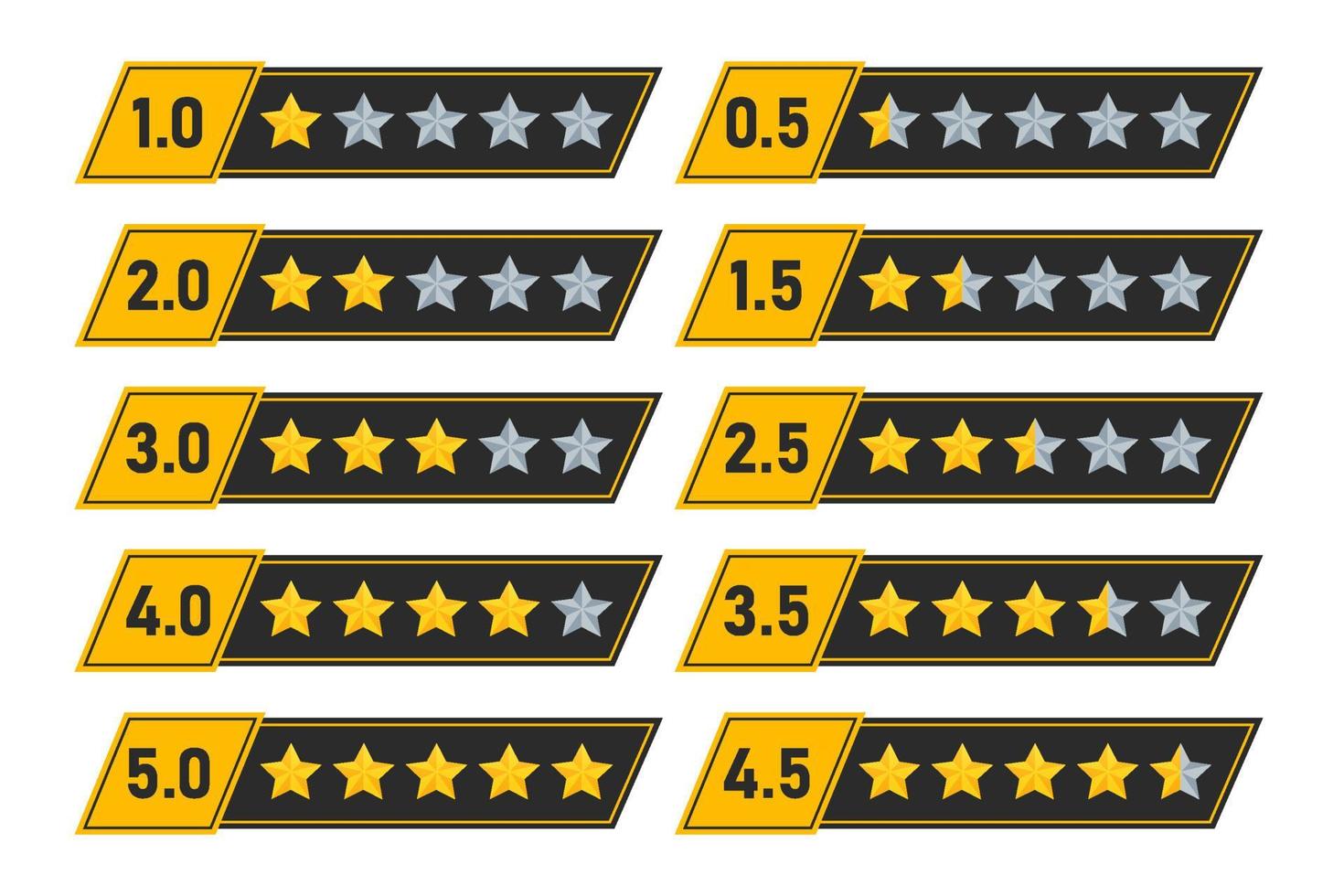 stars rating review icon symbol quality service rate customers feedback template design element vector