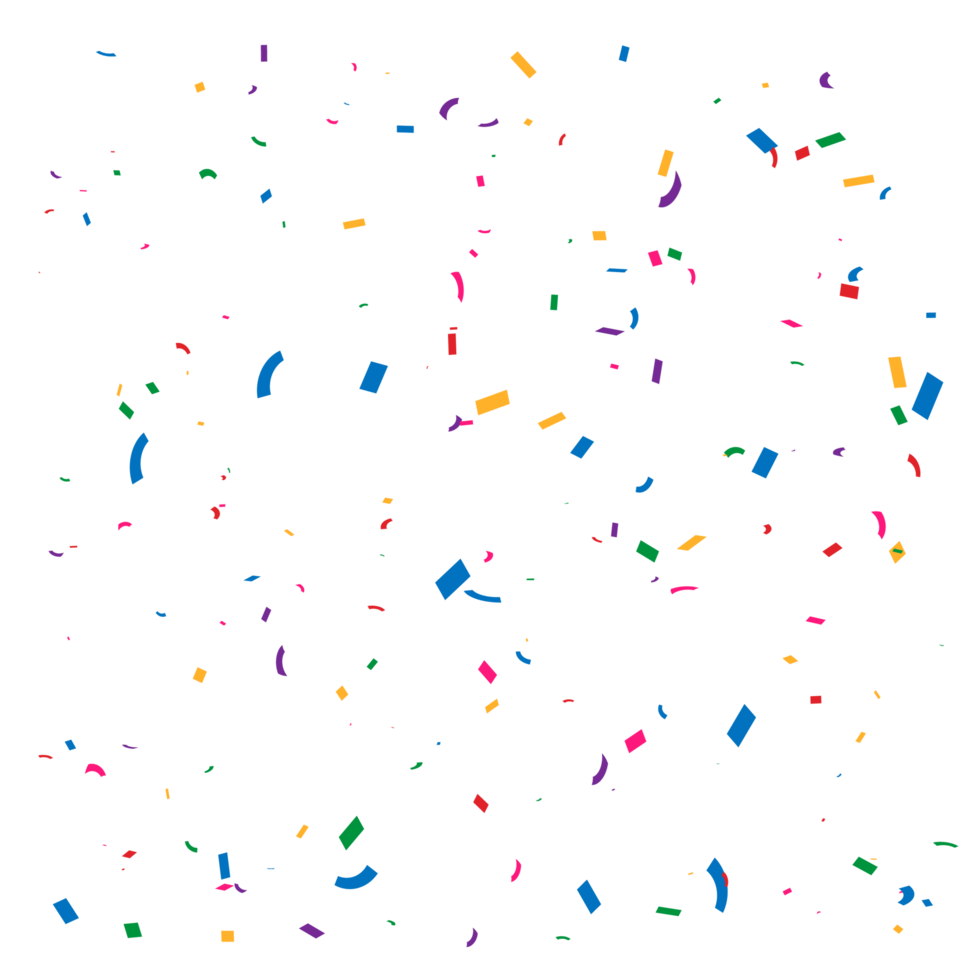realistic colorful confetti background png