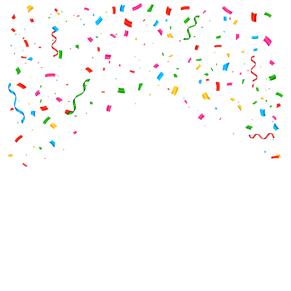 realistic colorful confetti background png