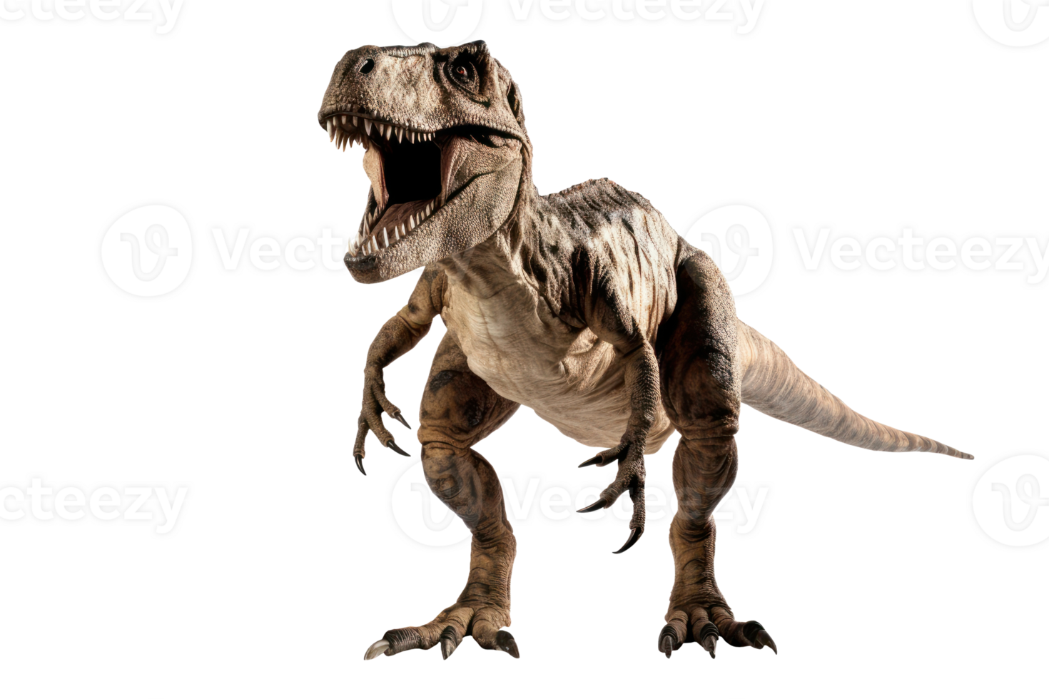 t Rex dinosaurie isolerat på transparent bakgrund. ai genererad. png