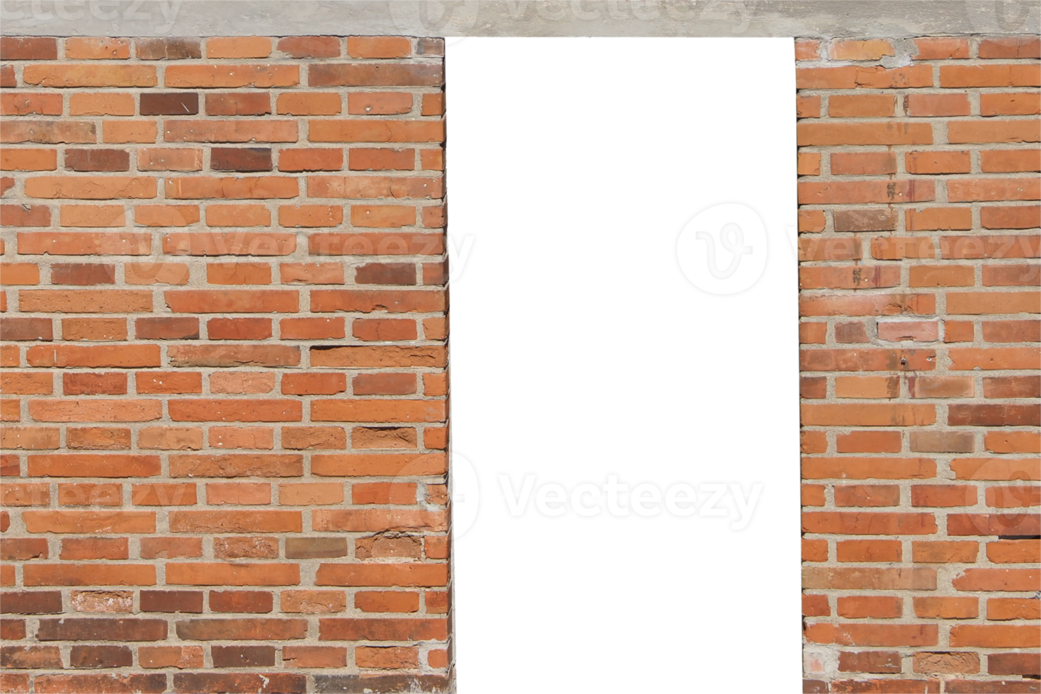 doorway in a brick wall transparent PNG