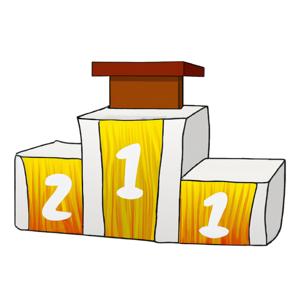 podium with numbers png