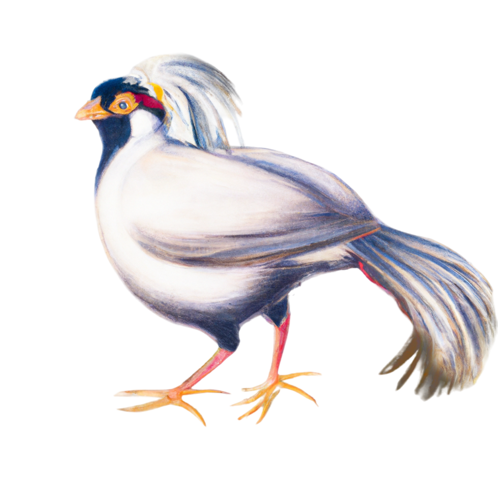 Folk Bird watercolor AI Generative png