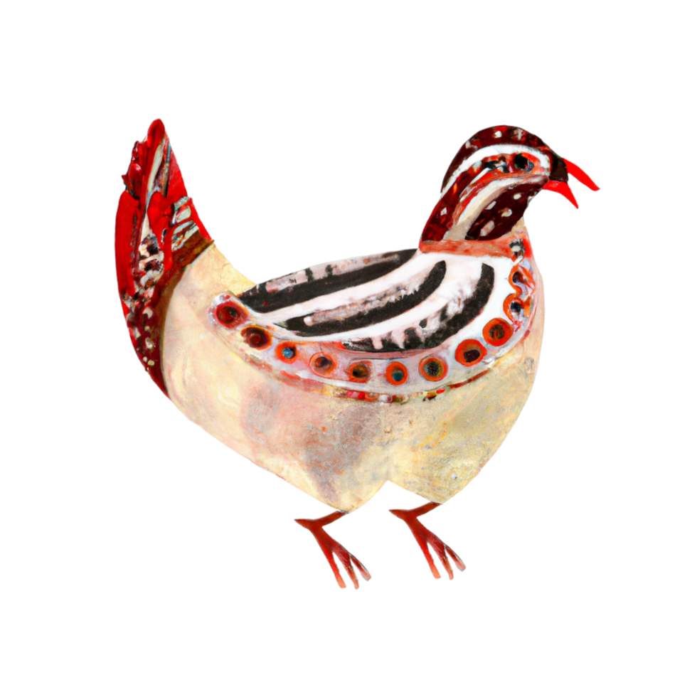 Folk Bird watercolor AI Generative png