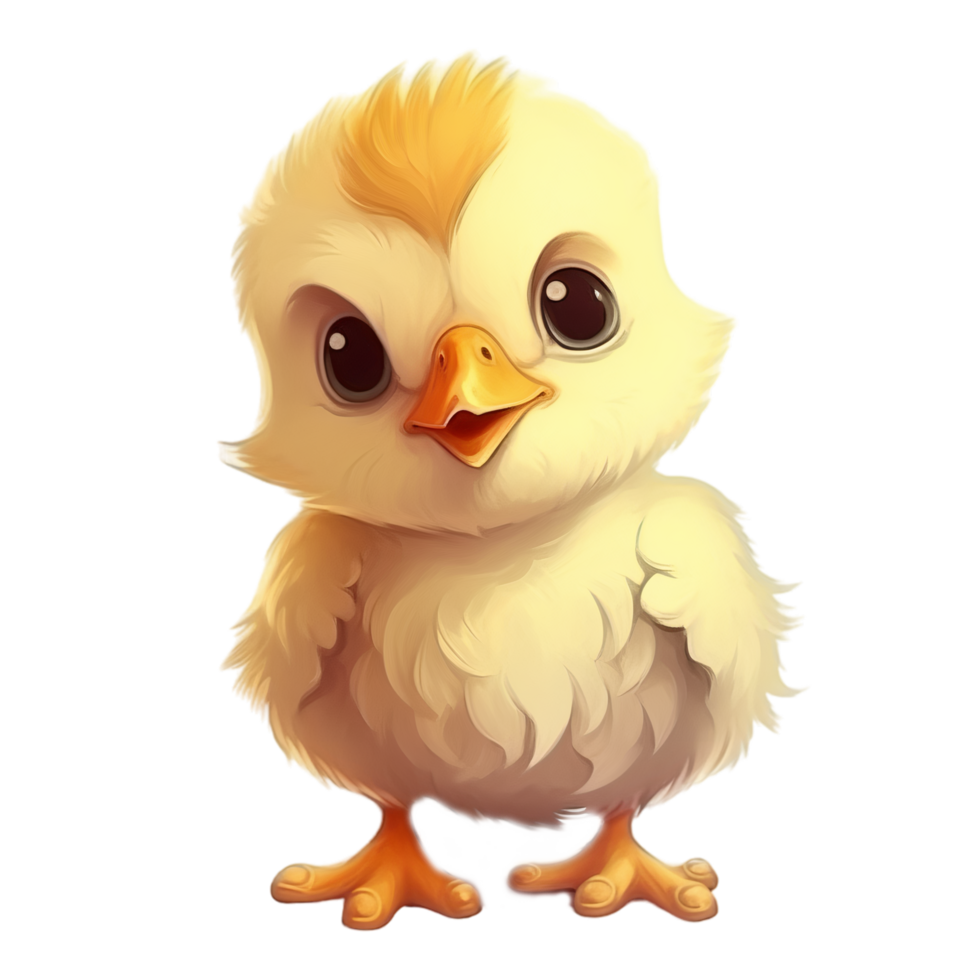 Cute yellow chicken png