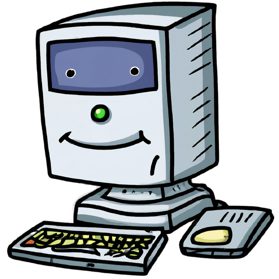 desktop computer cartoon png