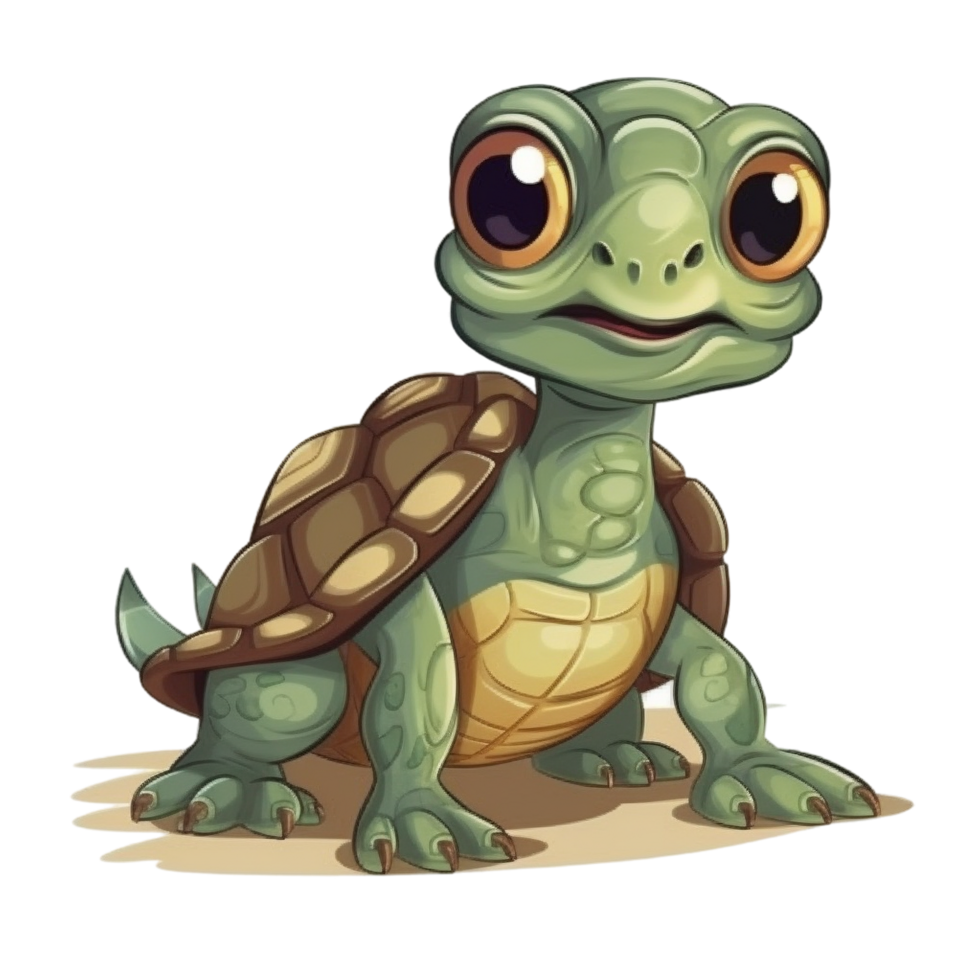 schattig jong schildpad ai generatief png