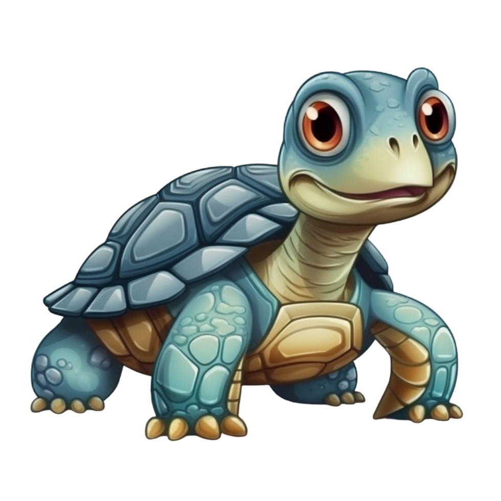 mignonne Jeune tortue ai génératif png