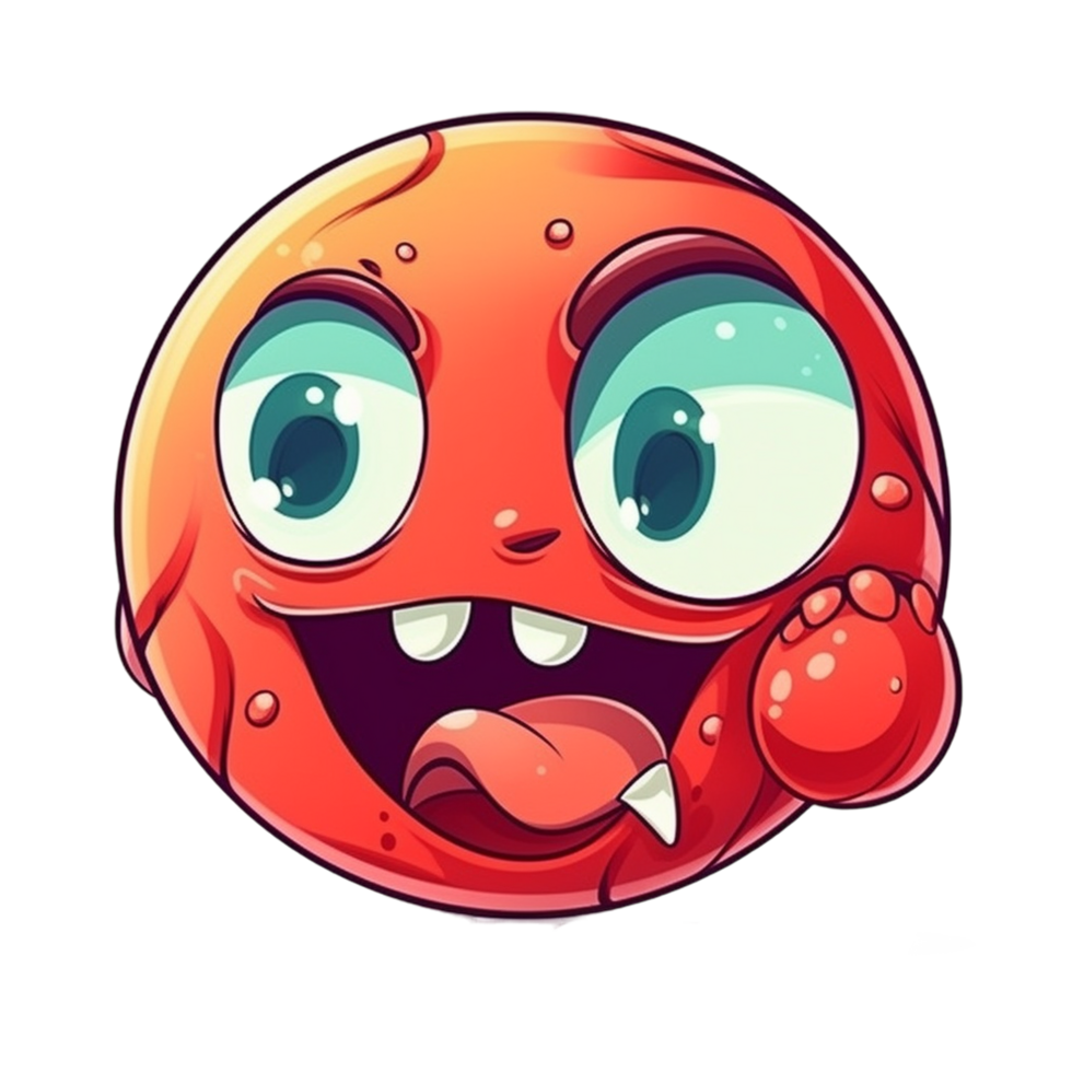 Funny baseball ball with big eyes png