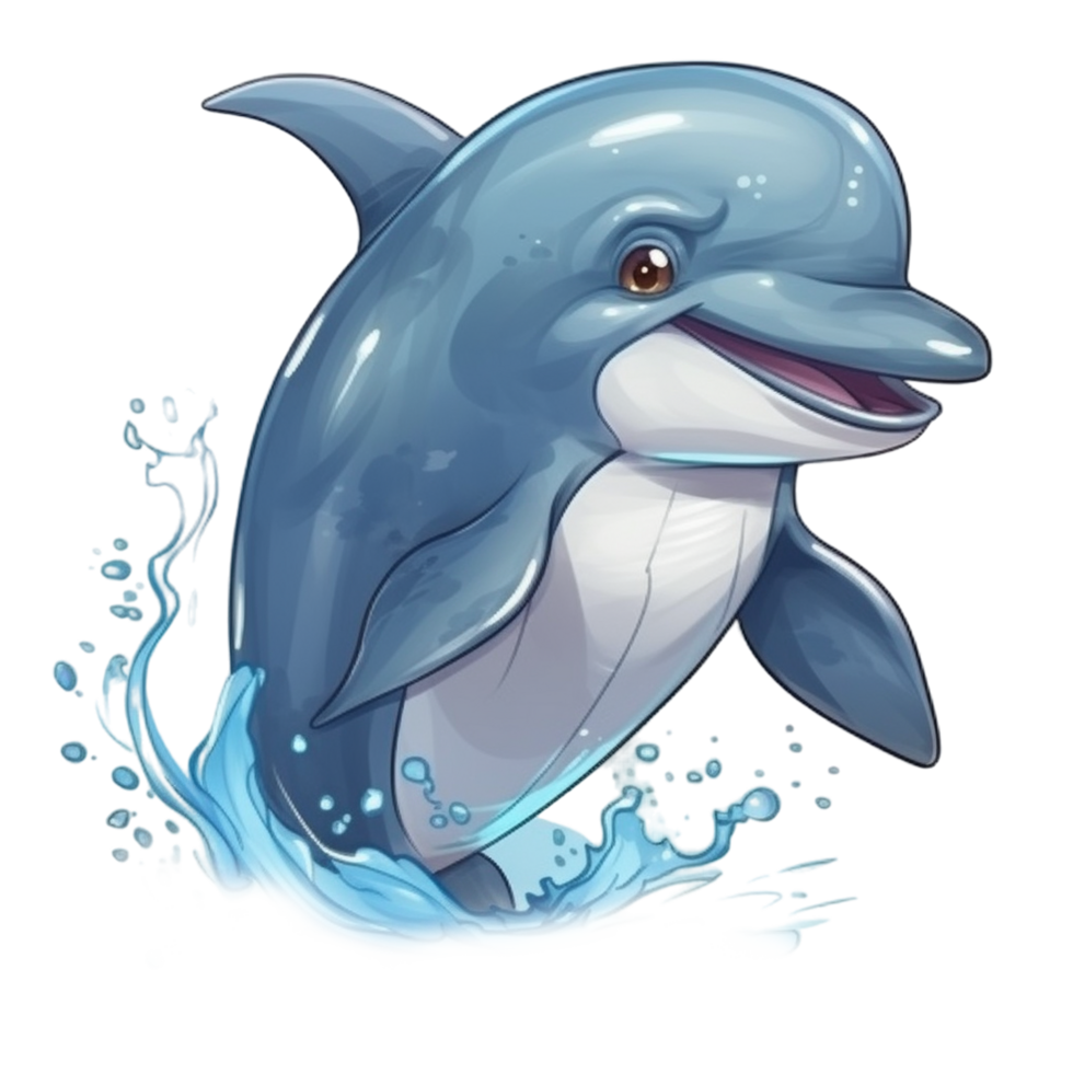 Adorable Young dolphin png