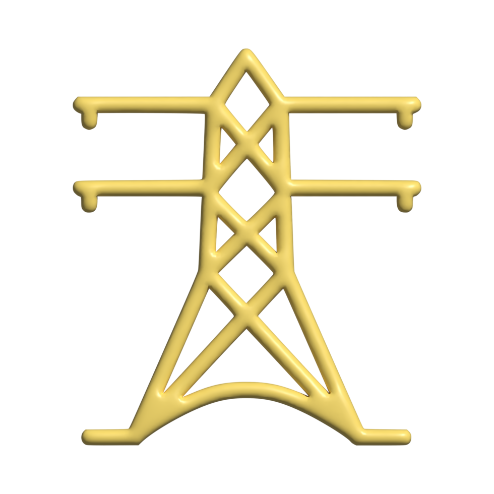 3d icon electric tower png