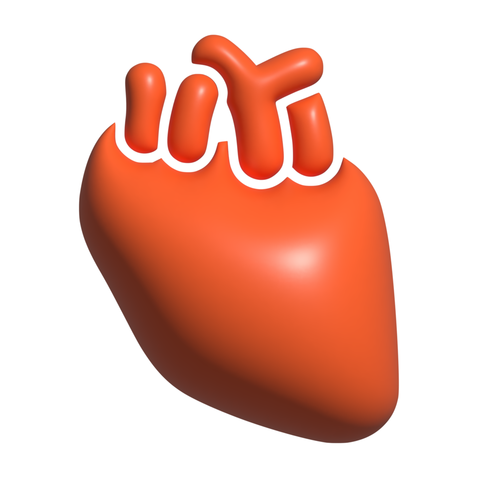 3d ikon av hjärta png