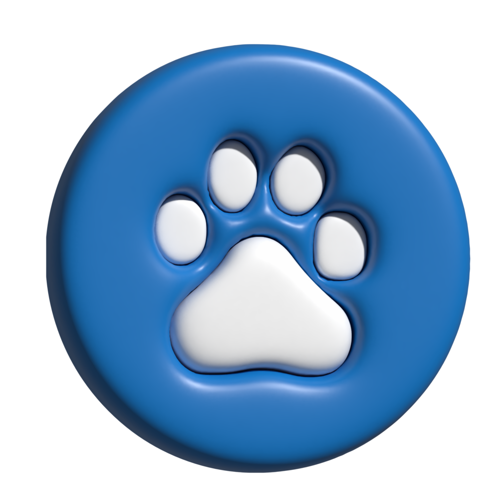 3d icon of paw png
