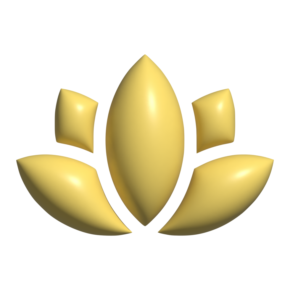 3d icon of lotus png