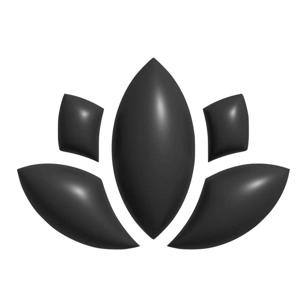 3d icon of lotus png