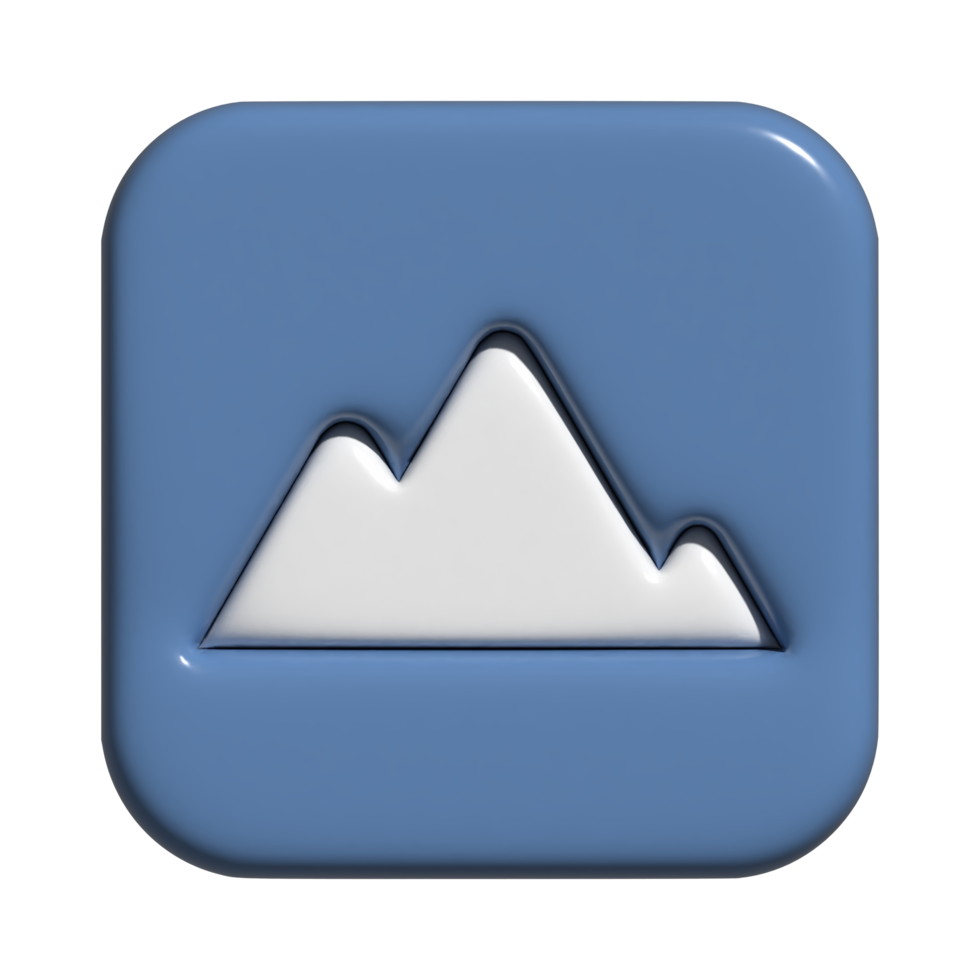3d icon of mountain png