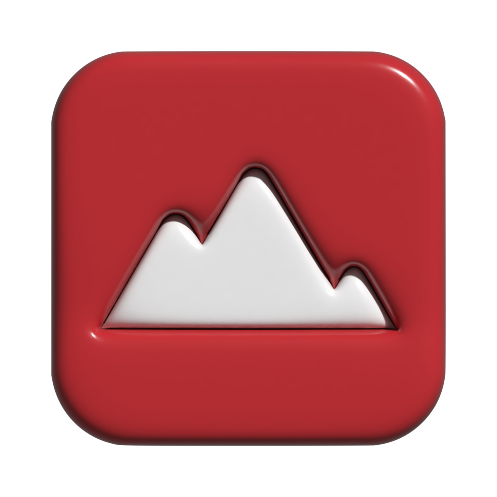 3d icon of mountain png