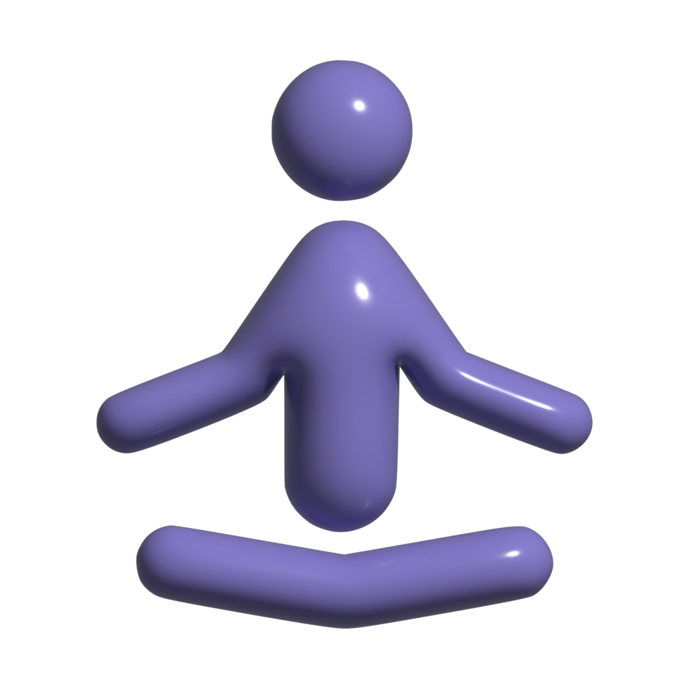 3d icon of meditation png