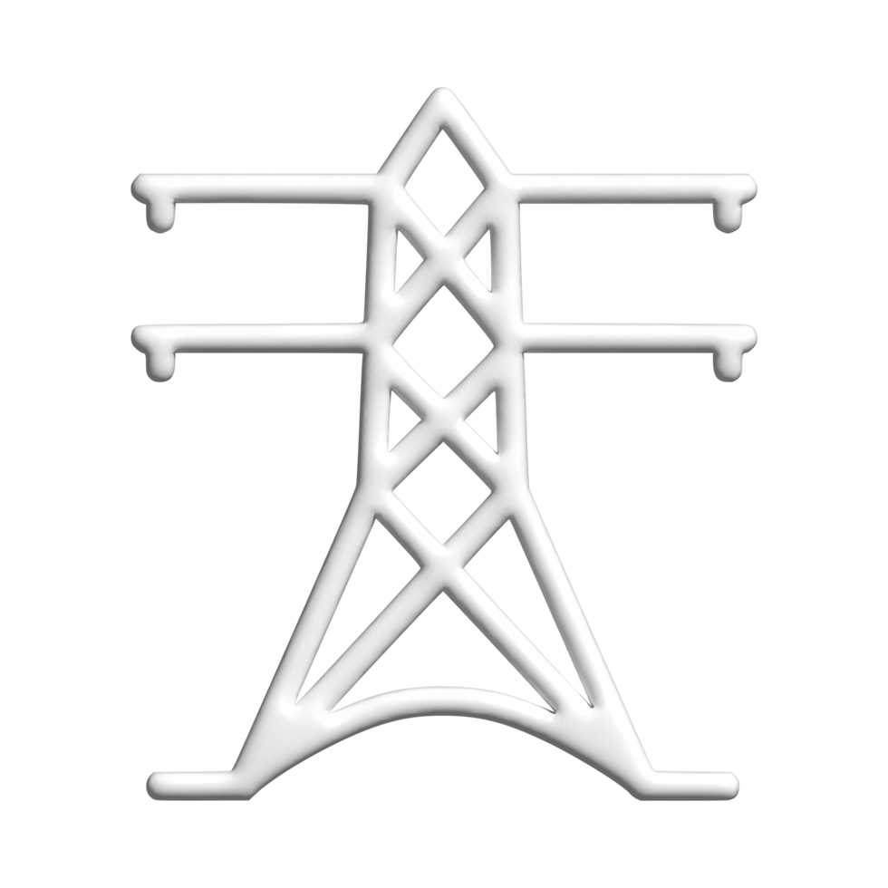 3d icon electric tower png