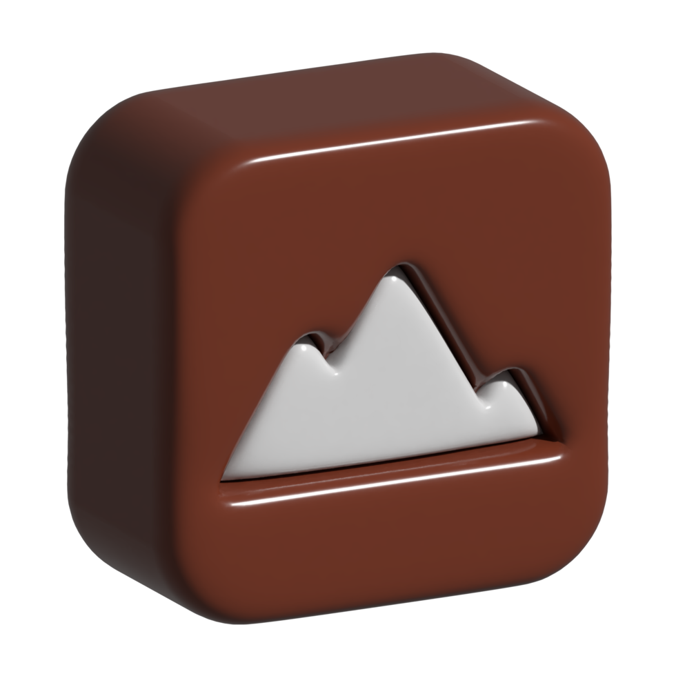 3d icon of mountain png