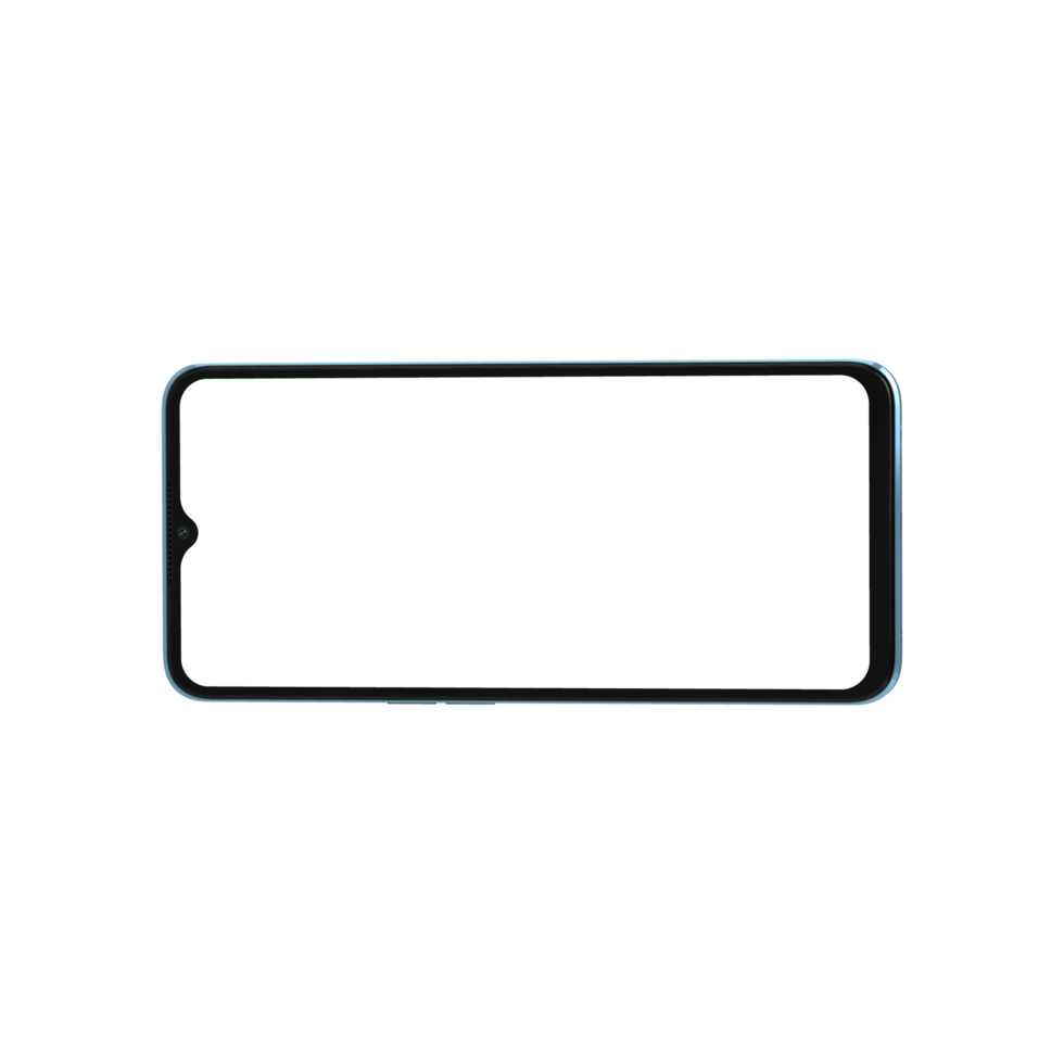Landscape Blue Transparent Smartphone Front View png