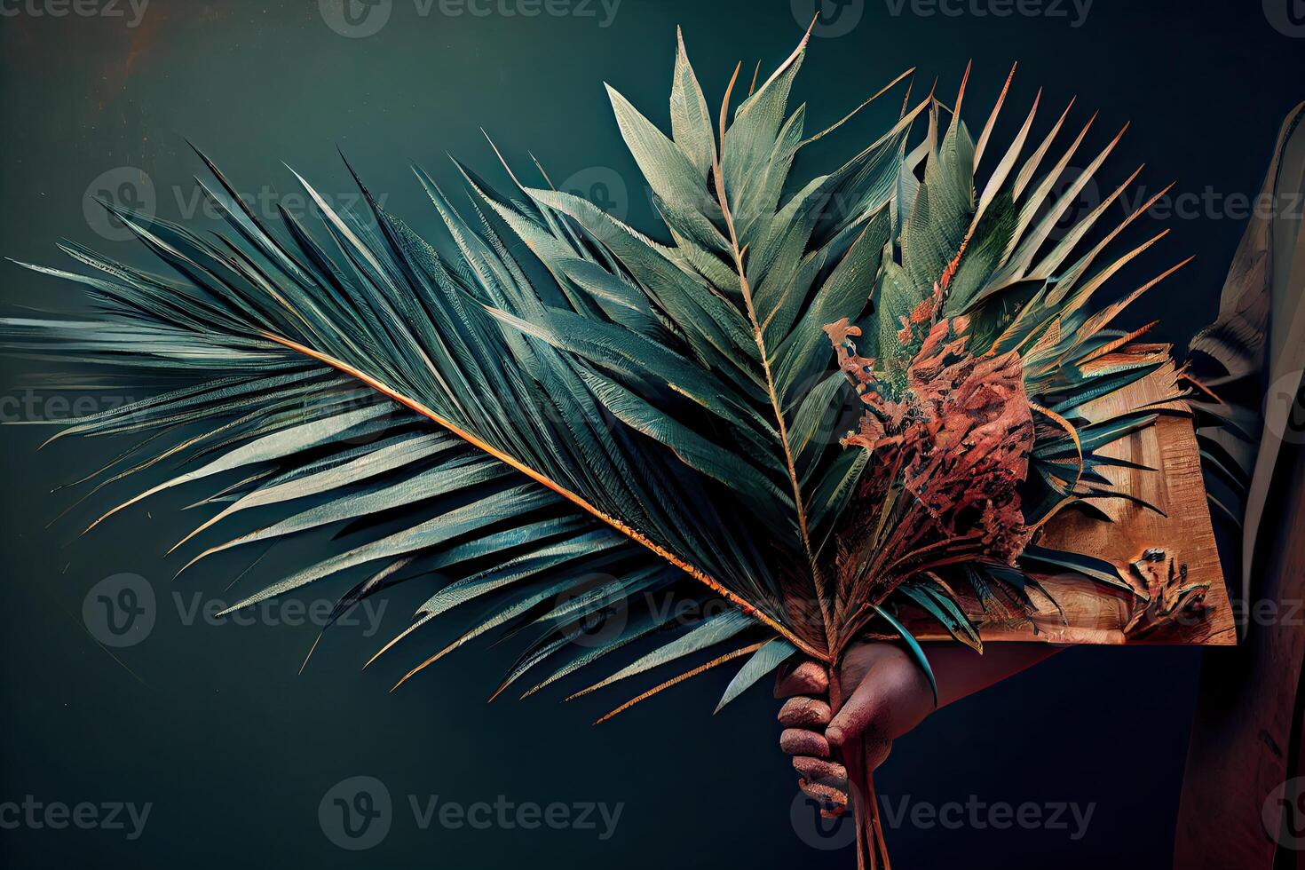 PalmSunday on the occasion of Jesus' entry into Jerusalem generrated ai photo