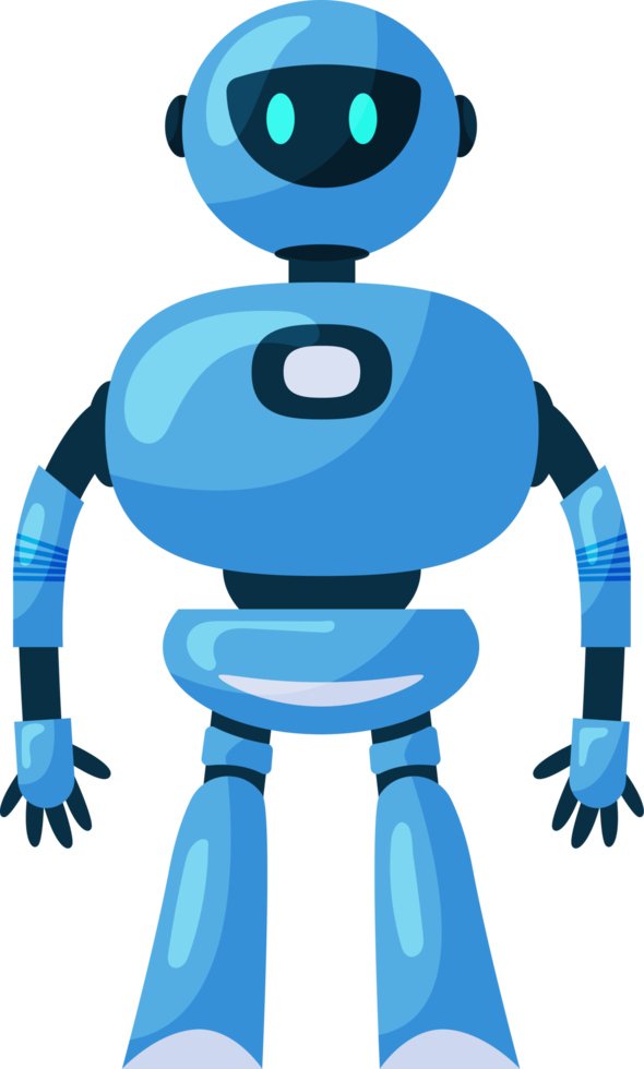 carino robot, chatbot, ai Bot personaggio design illustrazione. ai tecnologia e informatica carattere. futuristico tecnologia servizio e comunicazione artificiale intelligenza concetto png