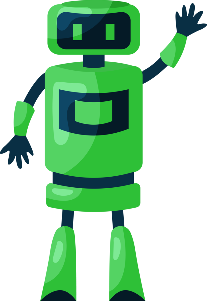 Cute robot, chatbot, AI bot character design illustration. AI technology and cyber character. Futuristic technology service and communication artificial intelligence concept png