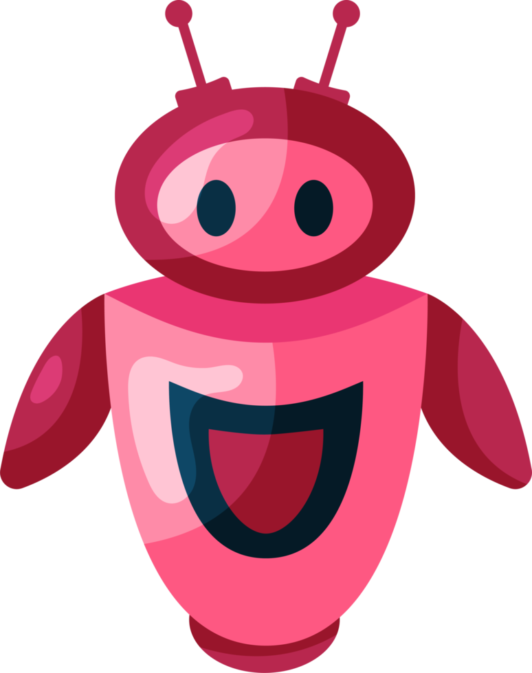 mignonne robot, chatbot, ai bot personnage conception illustration. ai La technologie et cyber personnage. futuriste La technologie un service et la communication artificiel intelligence concept png