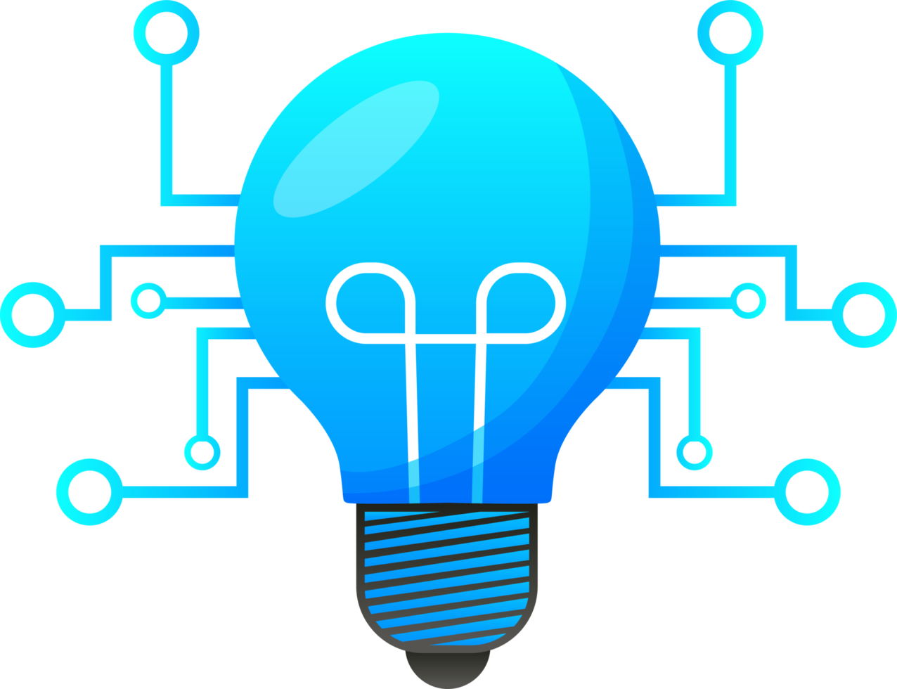 Artificial intelligence icon element design illustration. AI technology and cyber icon element. Futuristic technology service and communication artificial intelligence concept png